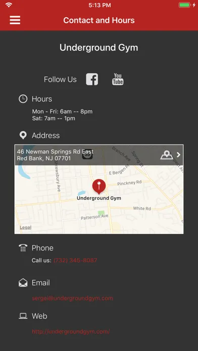 Ảnh chụp màn hình của Underground Gym