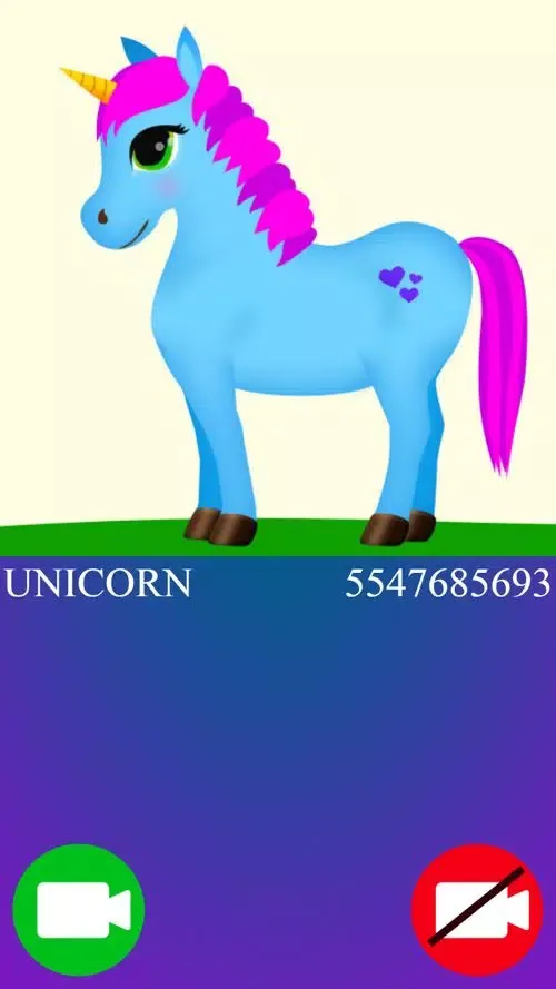 unicorn fake video call game Screenshots