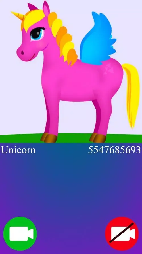 unicorn fake video call game Screenshots