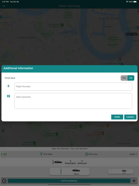 Londoncityairportcab iPad  سکرین شاٹس
