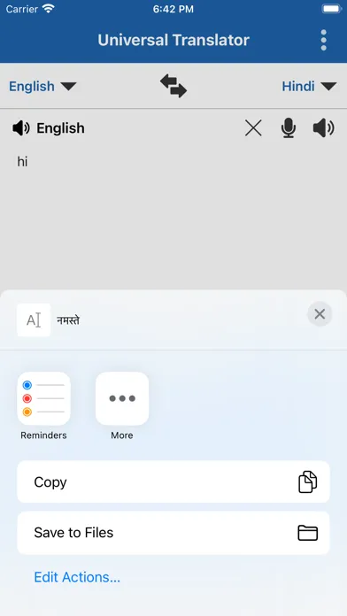 Screenshot di Universal Translator App