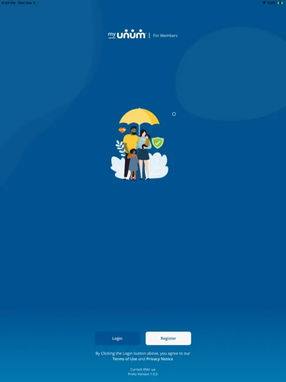 ภาพหน้าจอของ MyUnum for Members iPad 