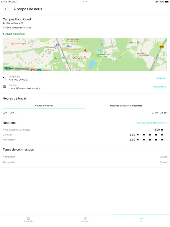 Campus Food Court iPad 应用截图