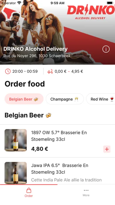 Ảnh chụp màn hình của DRINKO Brussels