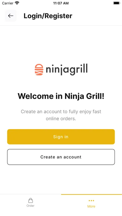 Tangkapan skrin My Restaurant Client App