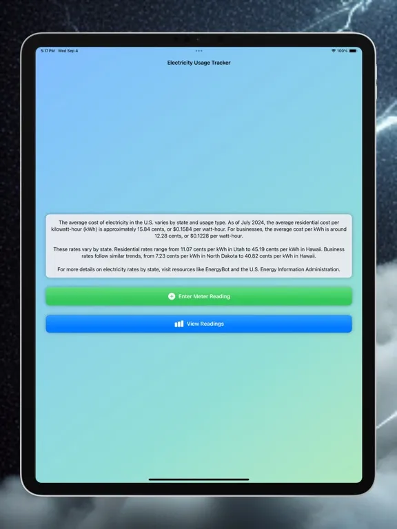 CostWatt iPad  스크린샷