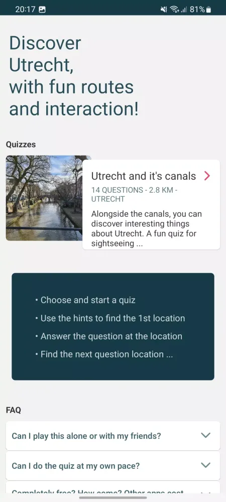 Utrecht Quiz Tour Ekran Görüntüleri