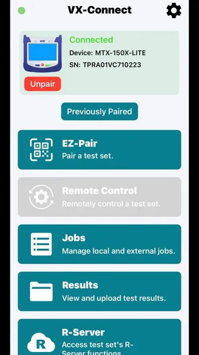 Zrzuty ekranu VX-Connect