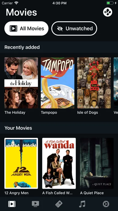 Captures d'écran de Mia - The Kodi Remote
