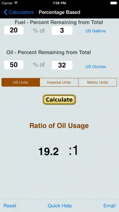 Capturas de tela do Gas Oil Mixture Ratio