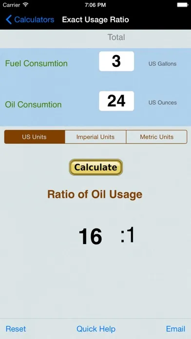 Capturas de tela do Gas Oil Mixture Ratio