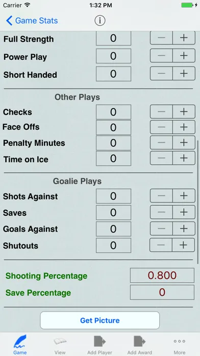 Hockey Player Tracker Logbook 스크린샷