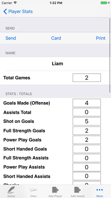 Hockey Player Tracker Logbook 스크린샷