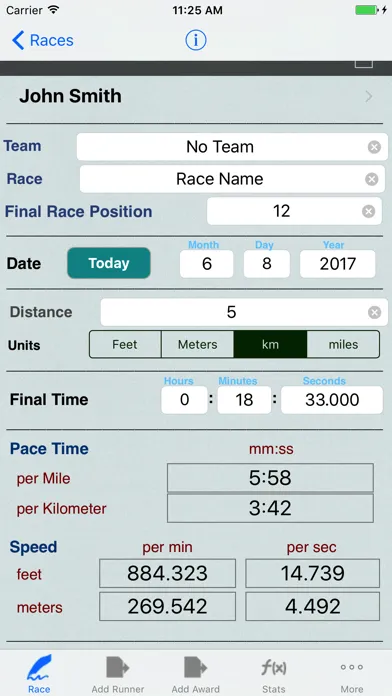 Ảnh chụp màn hình của Running Logbook: Races & Meets