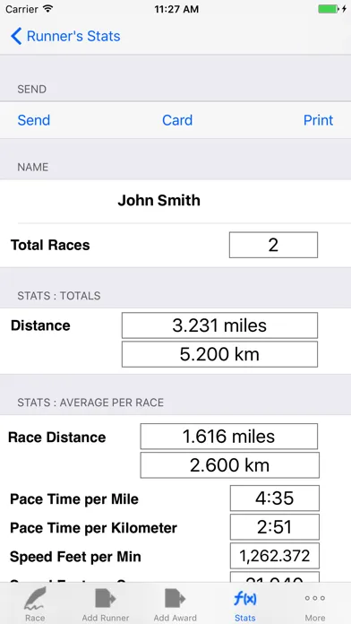 Ảnh chụp màn hình của Running Logbook: Races & Meets