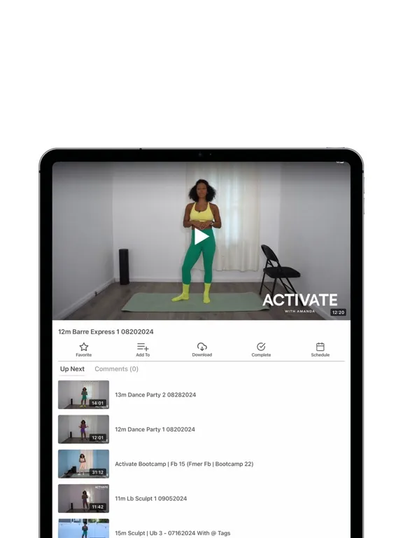 ภาพหน้าจอของ ACTIVATE with Amanda Baxter iPad 