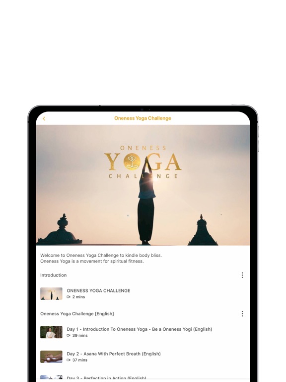 Oneness Yoga iPad  Screenshots