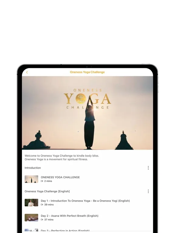 Oneness Yoga iPad 應用截圖