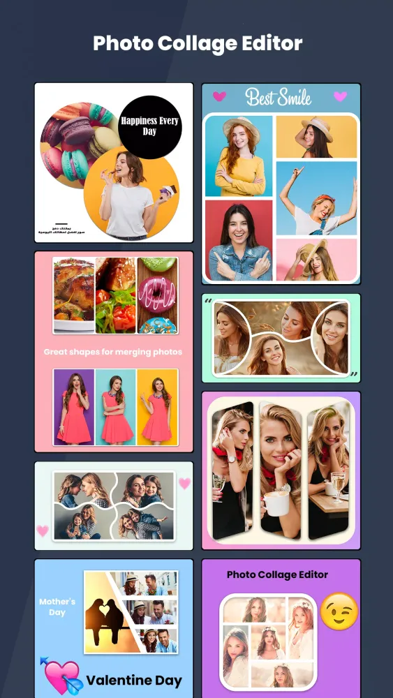 Capturas de pantalla de Photo Collage Editor