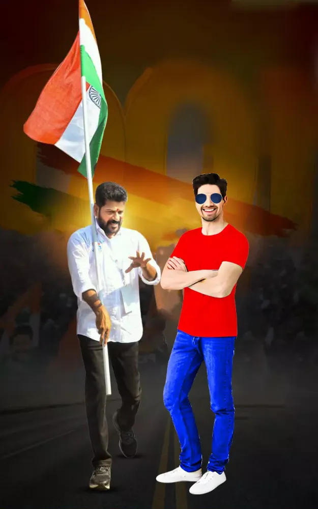 Revanth reddy photo frame edit سکرین شاٹس