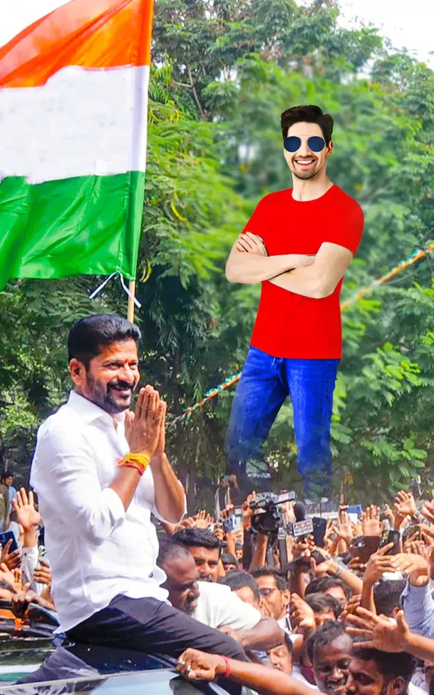 Revanth reddy photo frame edit سکرین شاٹس