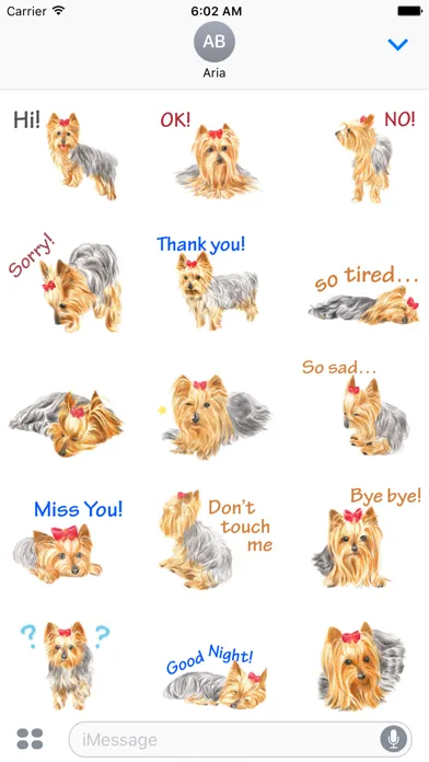 Cute Yorkie YorkieMoji Sticker Ekran Görüntüleri