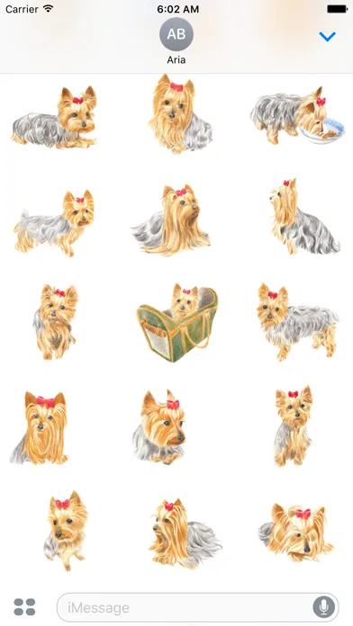 Cute Yorkie YorkieMoji Sticker Ekran Görüntüleri