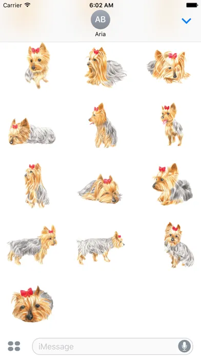 Cute Yorkie YorkieMoji Sticker Ekran Görüntüleri