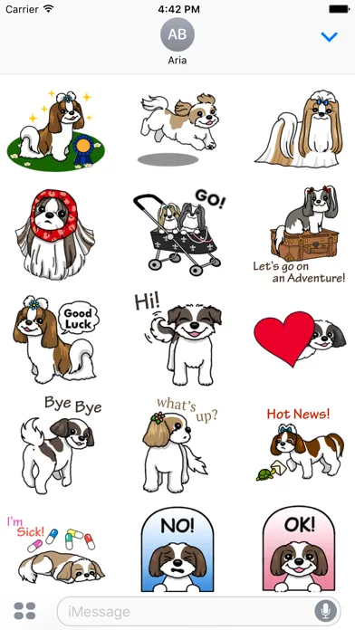 صور Sweet Shih Tzu Dog Sticker