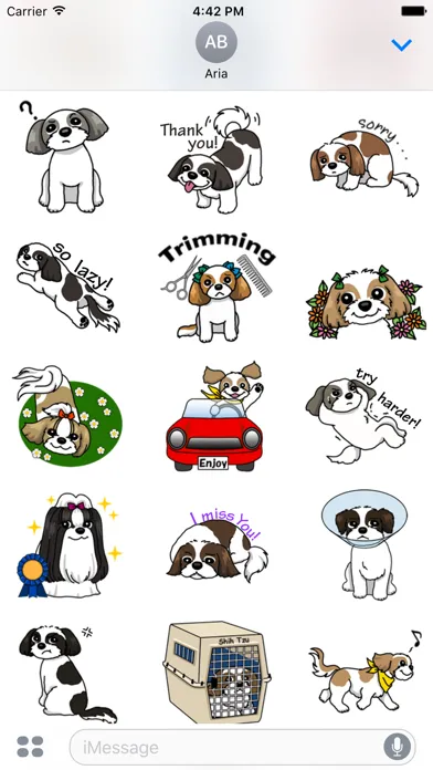 صور Sweet Shih Tzu Dog Sticker
