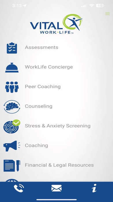 Tangkapan layar VITAL WorkLife App