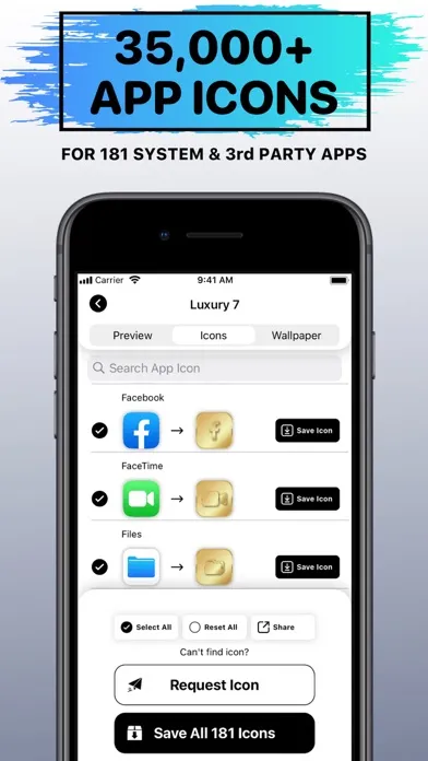 ภาพหน้าจอของ X Icon Changer: Icons & Themes