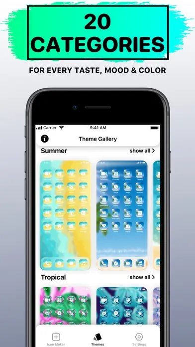 ภาพหน้าจอของ X Icon Changer: Icons & Themes