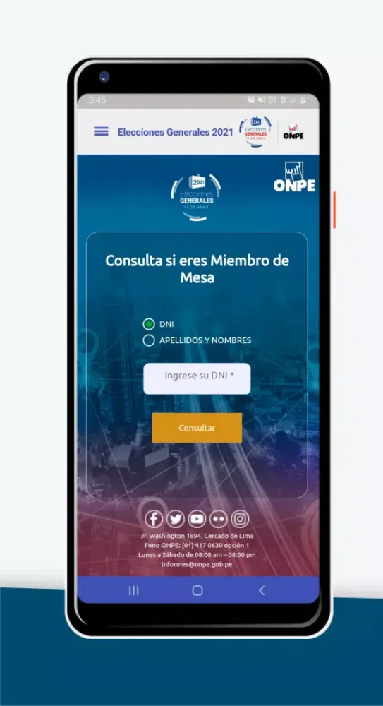 Captures d'écran de Elecciones 2021 Perú