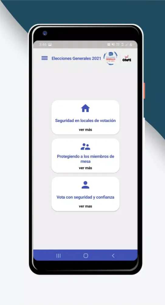 Captures d'écran de Elecciones 2021 Perú