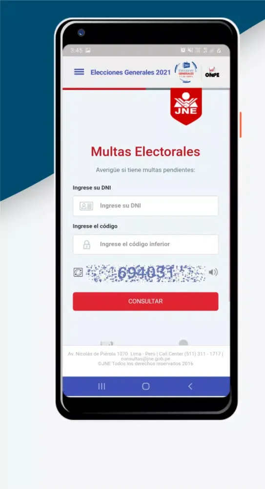 Captures d'écran de Elecciones 2021 Perú