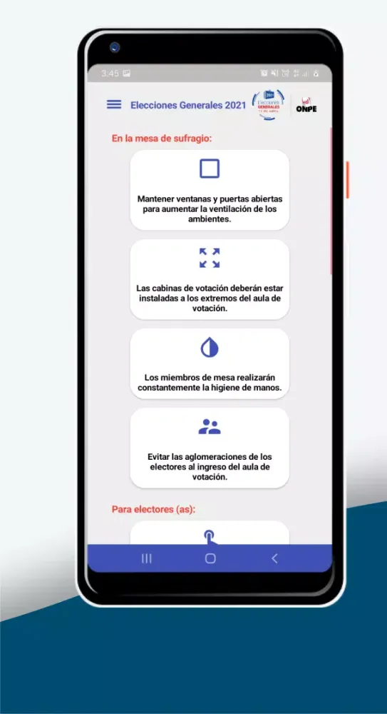 Captures d'écran de Elecciones 2021 Perú