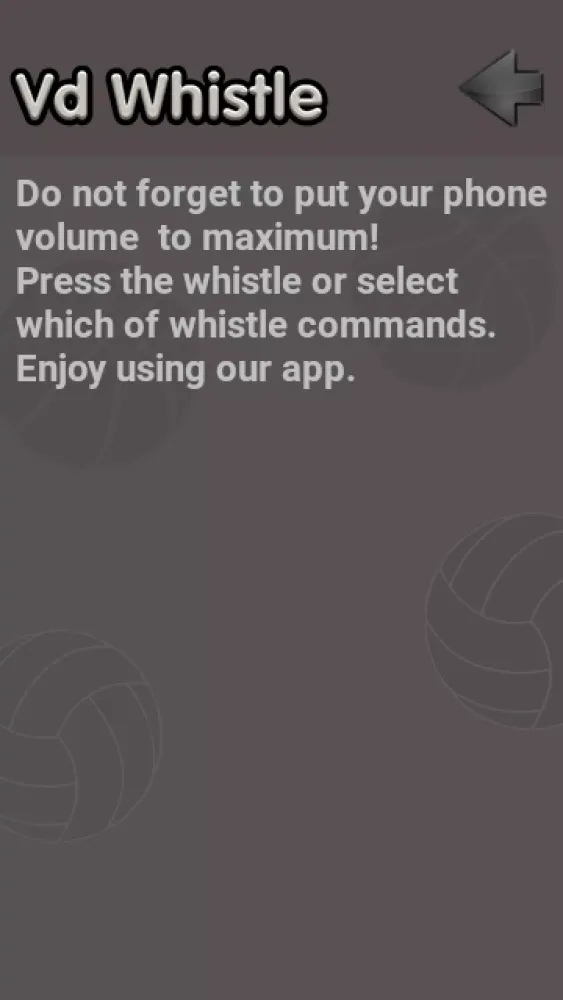 Ảnh chụp màn hình của Vd Whistle
