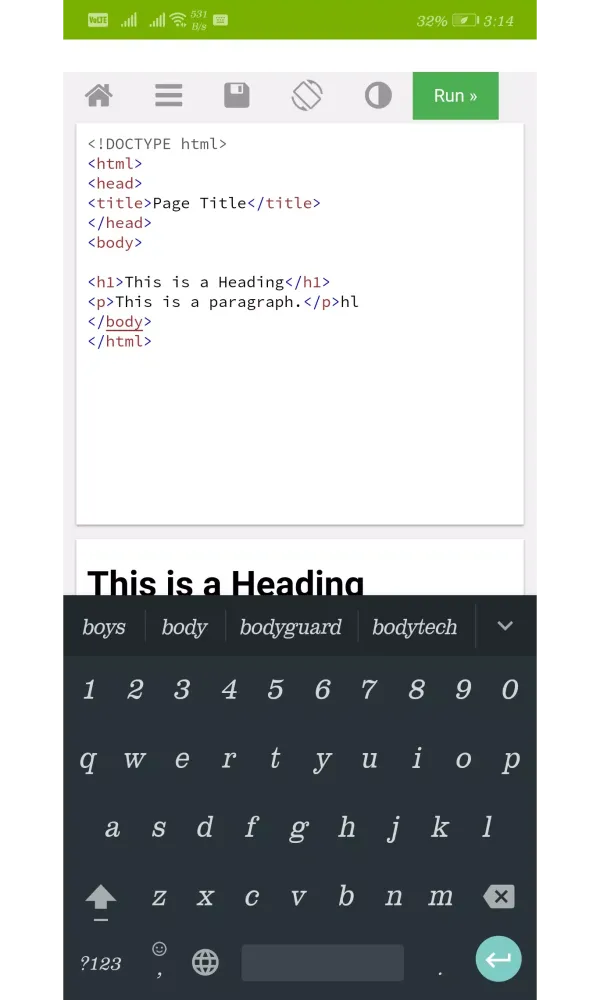 Captures d'écran de W3schools