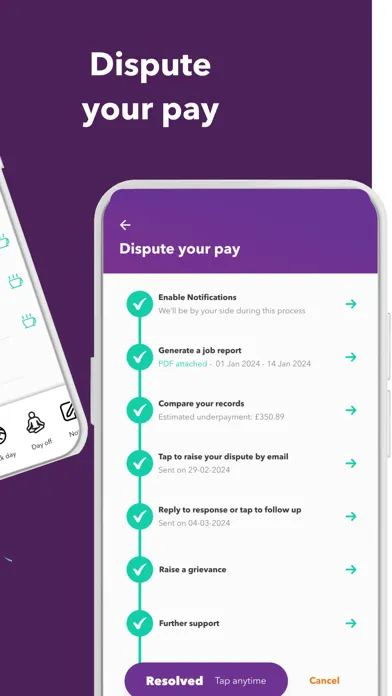 Captures d'écran de WAC: Manage Time & Money