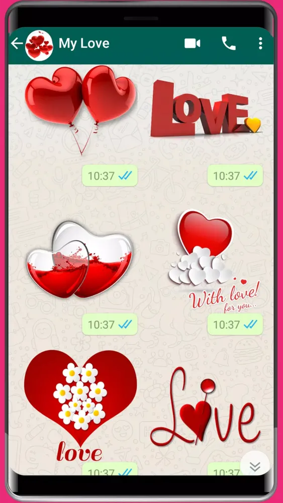Screenshot di WASticker - Love romantic