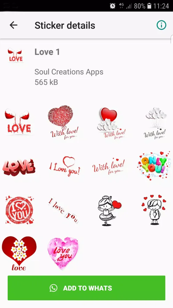 Screenshot di WASticker - Love romantic