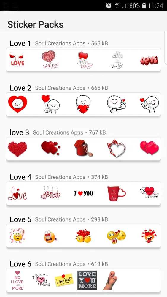 Screenshot di WASticker - Love romantic