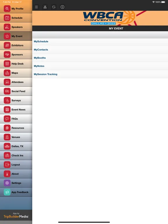 2023 WBCA Convention iPad  سکرین شاٹس