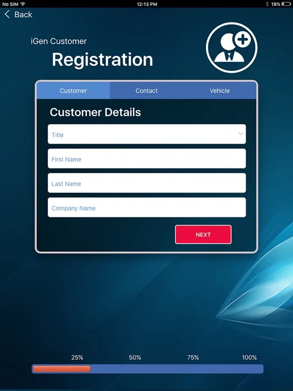 iGen Customer Registration iPad 应用截图