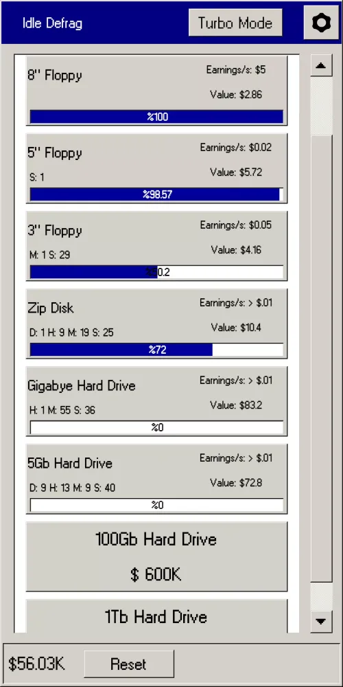 Screenshot di Idle Defrag