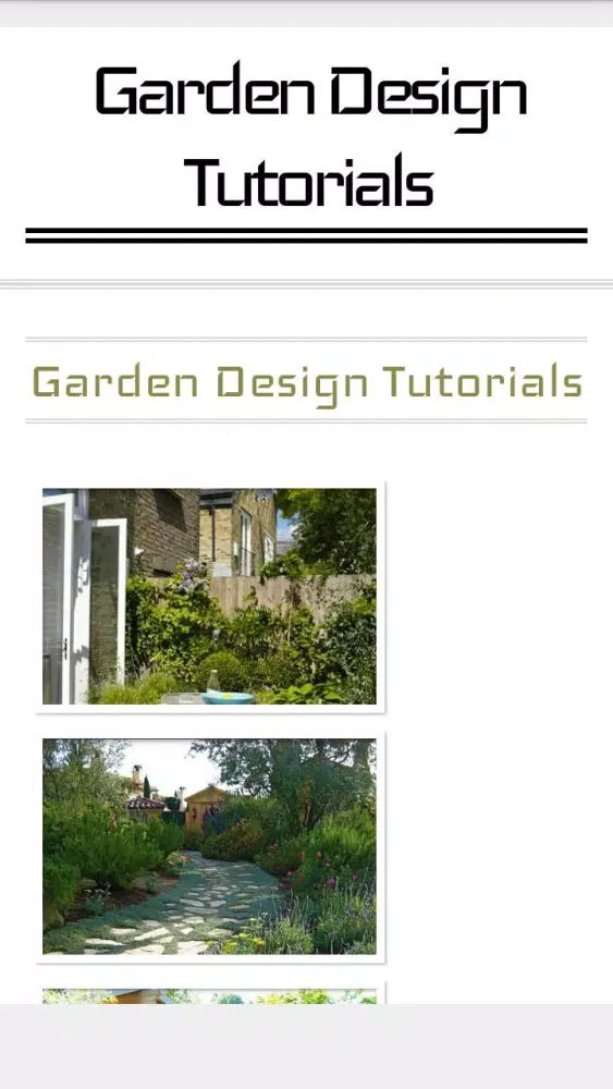 Capturas de pantalla de Garden Design Tutorials