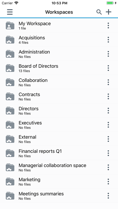 Ảnh chụp màn hình của BlackBerry Workspaces