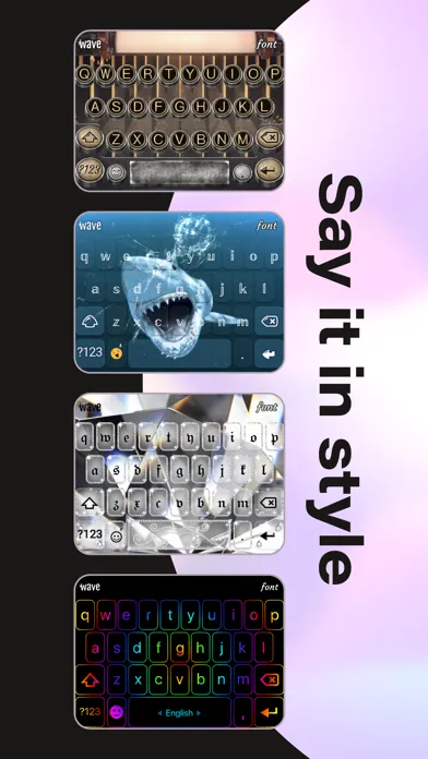 تصاویر Fonts AI Keyboard - LED themes