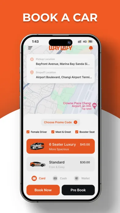 WayWay: Book a car ride應用截圖